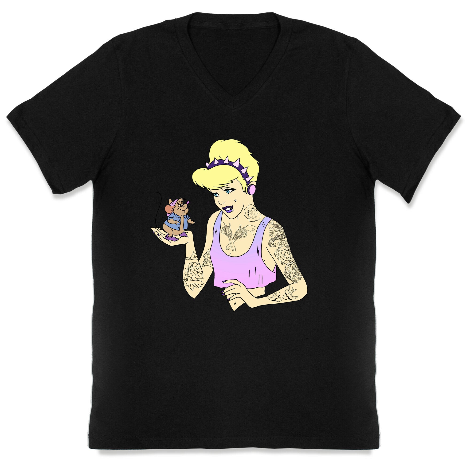 Pastel Goth Cinderella V-Neck